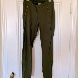 Athleta Olive Stretch Skinny Pants with Ankle Zip (6)